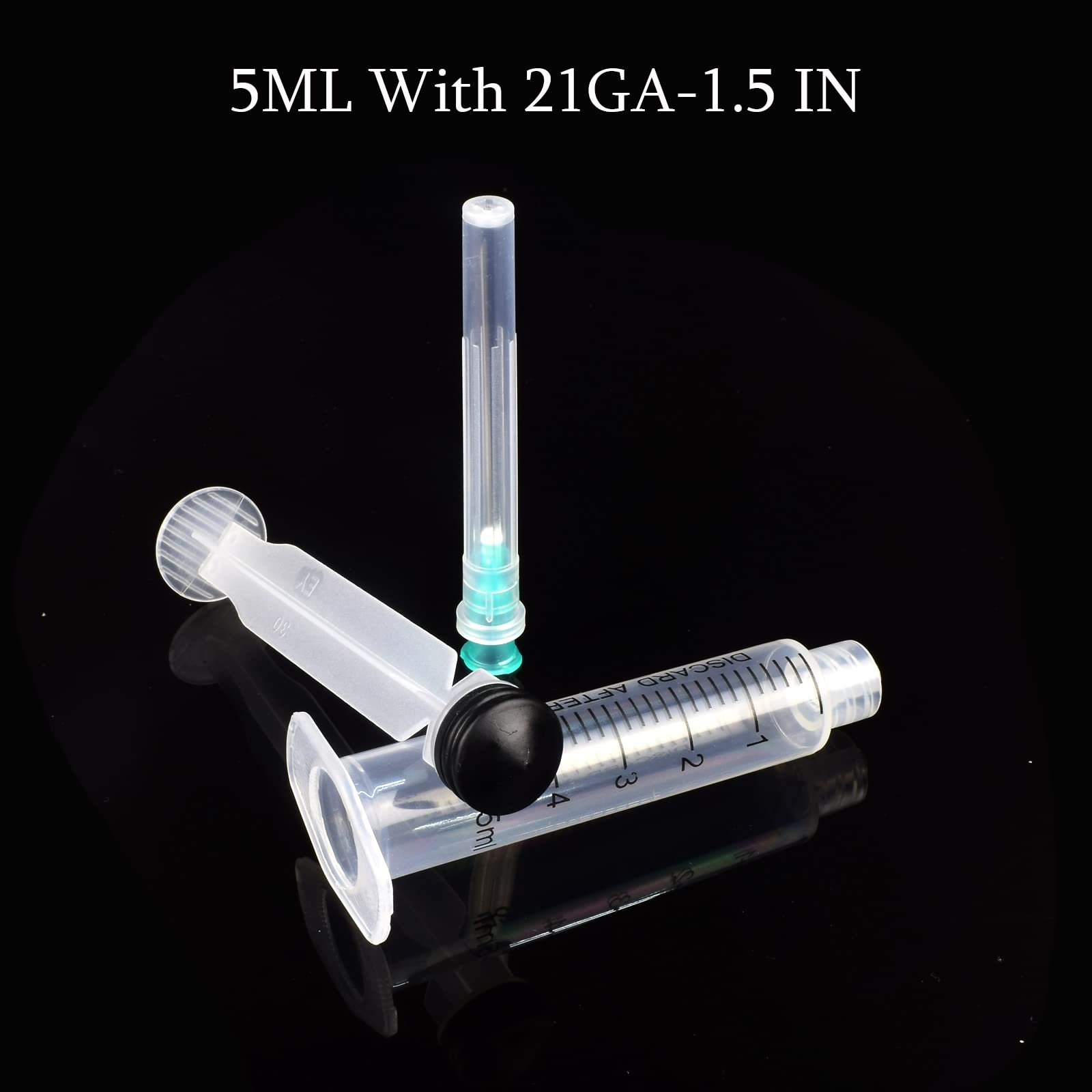 Amazon.com: 5ml Syringe with Needle 21 Gauge 1.5 Inch Luer Lock